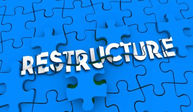 Bulmaca Parçalarını Yeniden Yapılandır Yeniden Yapılandır Yeniden Birleştir Gelişim 3d İllüstrasyon