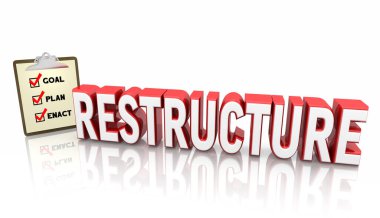 Hedef Planı Yapılacak Yapılandırma Listesini Yeniden Yapılandır 3d İllüstrasyonunu Yeniden Yapılandır