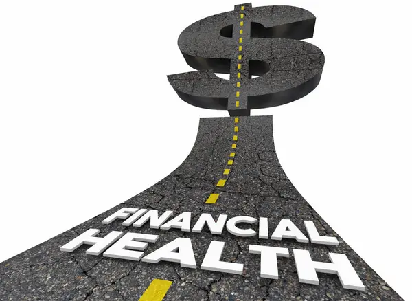 stock image Road to Financial Health Manage Your Money Savings Debt Budget Income 3d Illustration