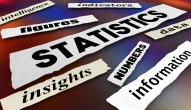 İstatistik Haber Başlıkları Son Veri Analizi İstatistikleri 3d İllüstrasyon