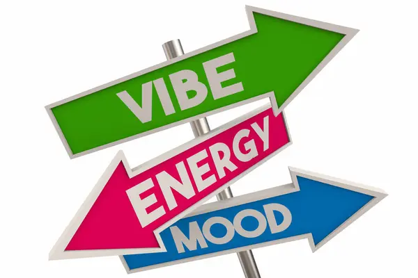 stock image Vibe Arrow Signs Directions Better Mood Energy Attitude 3d Illustration