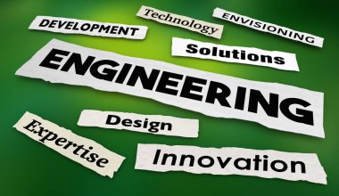 Mühendislik Haber Başlıkları Tasarım Görevleri Adaylara Yardım 3D İllüstrasyon