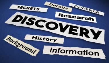 Discovery News Headlines Information Disclosure Find Secrets Background Facts Details Report 3d Illustration clipart