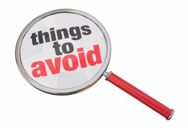 Büyütme Cam Öğütlerinden Kaçınmak İçin Bunu Yapma 3D İllüstrasyon