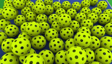 Turşu Topları Sarı Turşu Topları Spor Arkaplan 3d Görüntü