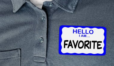 Merhaba Ben Favori En İyi Aday Kişisiyim İş Rolü İsim Etiketi 3d İllüstrasyon