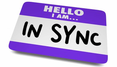 Merhaba Ben Eşgüdümlü İsim Etiketi Anlaşması Hizalama 3d İllüstrasyon