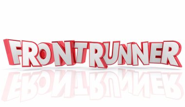 Önden Gelen Sözcük Kırmızı Harfler En İyi Konum Favori Aday 3d Görüntü