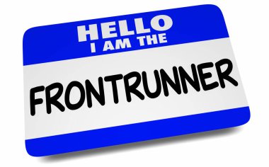 Merhaba Ben Önde Gelen Aday Yarışmacısıyım İsim Etiketi 3d İllüstrasyon