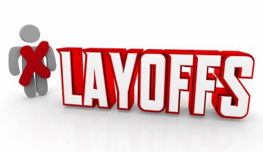 İşten Çıkarma İşçi İşçi İşsizlik Sözcüğü 3d İllüstrasyon