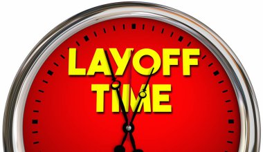 İşten Çıkarma Saati İş Sonlandırması İşçi 3d İllüstrasyon