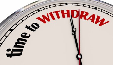 Saati Geri Çekme Zamanı Geri sayım Parayı Çıkar Şimdi 3d Görüntü