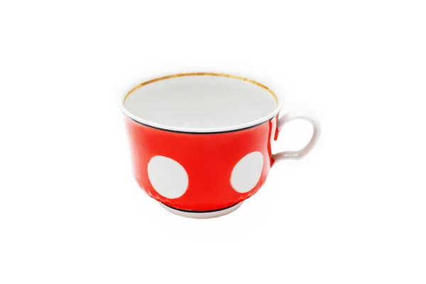 Red Cups White Background Closeup — Stock Photo, Image