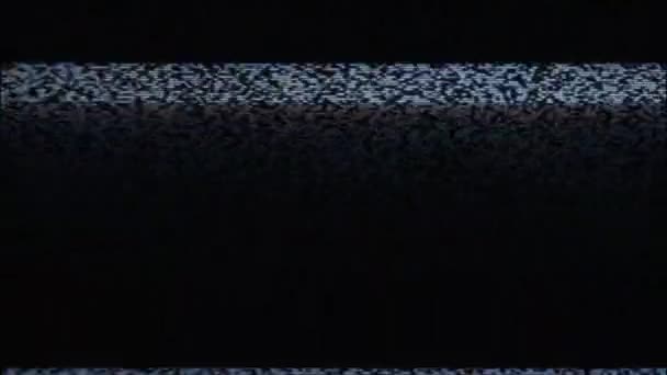 Статический Шум Сливается Абстрактным Фоном Испорченный Старый Телевизор Канал Винтажном — стоковое видео
