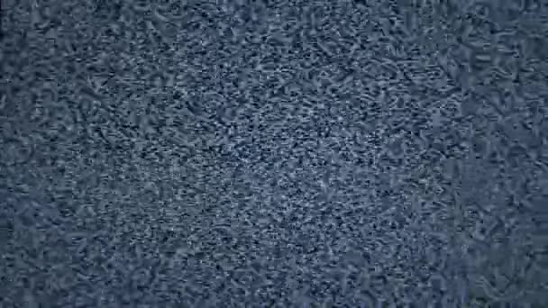 Статический Шум Сливается Абстрактным Фоном Испорченный Старый Телевизор Канал Винтажном — стоковое видео