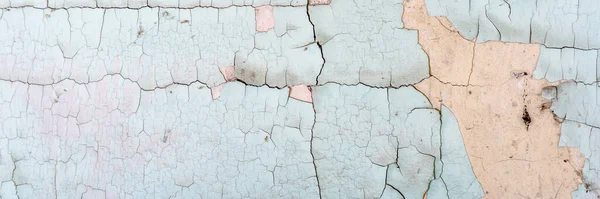 Old Plaster Wall Background Texture Holes Cracks Panoramic Web Banner — Stock Photo, Image