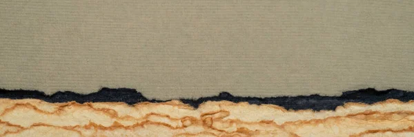 地球のパステルトーンの抽象的な風景 手作りのラグペーパー パノラマのウェブバナーのコレクション — ストック写真