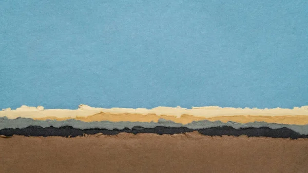 Abstrakt Landskap Jord Pastelltoner Samling Handgjorda Traspapper — Stockfoto