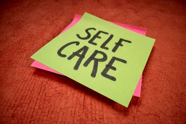 Self Care Inspirujące Przypomnienie Niski Kąt Makro Strzał Zdrowie Styl — Zdjęcie stockowe