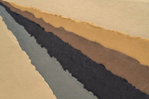 Collection Handmade Indian Paper Rough Edges Earth Tones Tones Produced — Photo