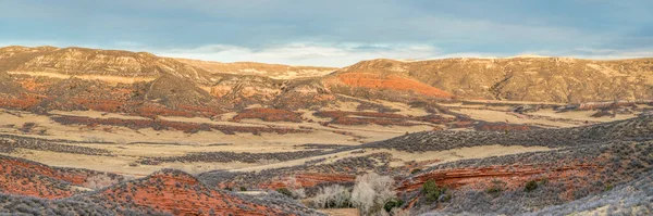 Novembre Tramonto Red Mountain Open Space Nel Nord Del Colorado — Foto Stock