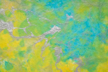 Tayland 'da dut kabuğu ve bambu liflerinden yapılmış renkli momi kağıdının arkaplan ve dokusu