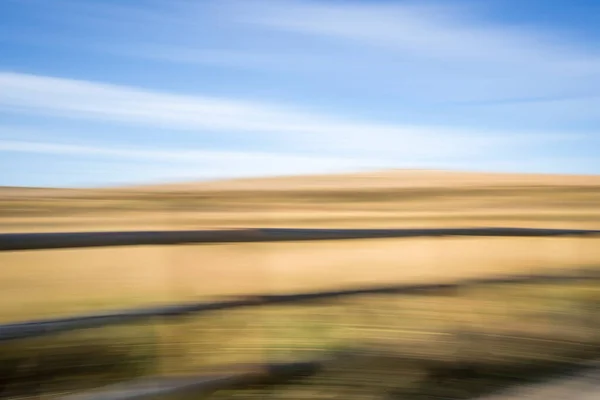 Natura Ruch Rozmycie Streszczenie Pastelowych Kolorach Preria Colorado Wzdłuż Ścieżki — Zdjęcie stockowe