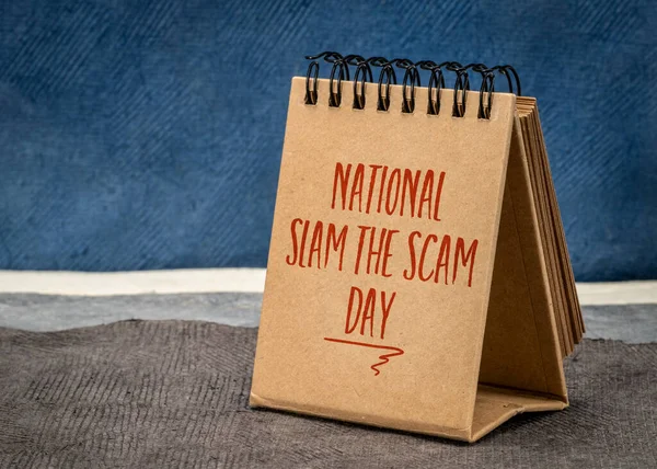 National Slam Scam Day Ініціатива Щодо Підвищення Обізнаності Громадськості Щодо — стокове фото
