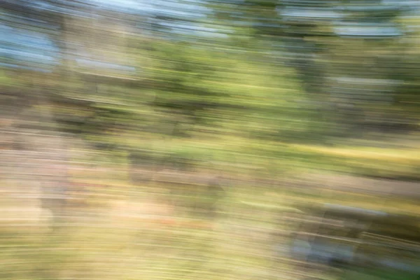 Natuur Bewegingsvervaging Abstract Pastelkleuren Bosbomen Herfstkleuren Geschoten Met Opzettelijke Camerabeweging — Stockfoto