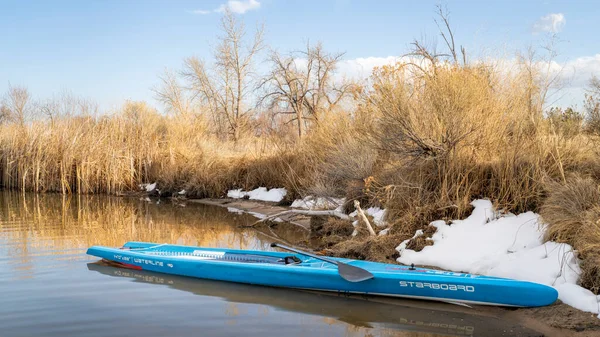 Fort Collins Eua Março 2023 Fast Touring Stand Paddleboard Projetado — Fotografia de Stock