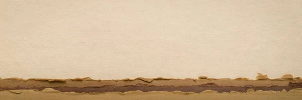 土制粉刷色调的抽象风景 一套手工制作的抹布纸 全景旗帜 — 图库照片