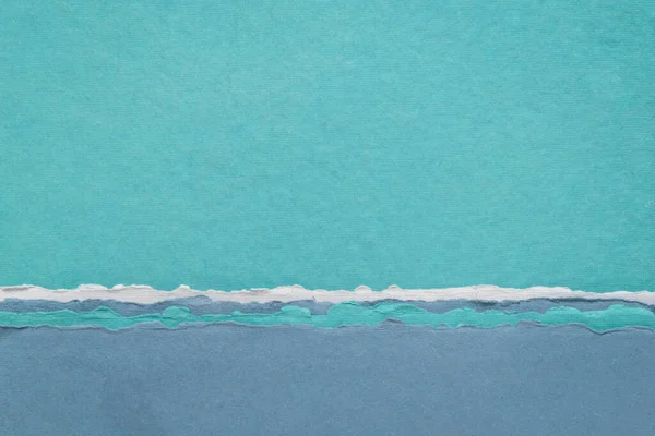 Deniz Okyanus Mavi Renkte Göl Manzarası Yapımı Paçavra Kağıtları Koleksiyonu — Stok fotoğraf