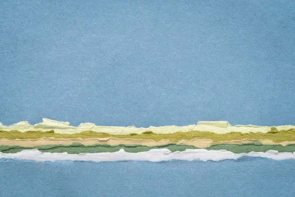 Zee Oceaan Meer Abstract Landschap Blauwe Pasteltinten Een Verzameling Handgemaakte — Stockfoto