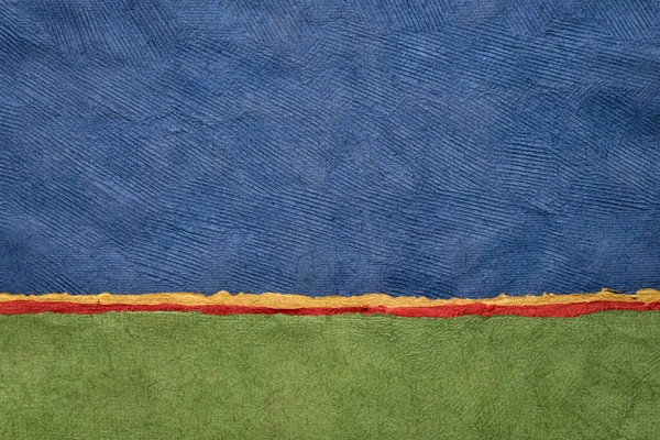 绿蓝相间的抽象风景 墨西哥手工制作的胡恩纸集 — 图库照片