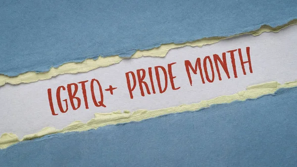 Lgbtq Pride Month Web Banner Reminder Cultural Social Heritage Event — Stock Photo, Image