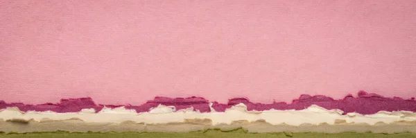 Abstract Landschap Roze Pasteltinten Een Verzameling Handgemaakte Lompen — Stockfoto