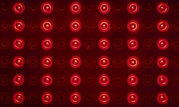 stock image detail of red light therapy panel  for skin health, pain relief, recovery and muscle performance and inflammation reduction