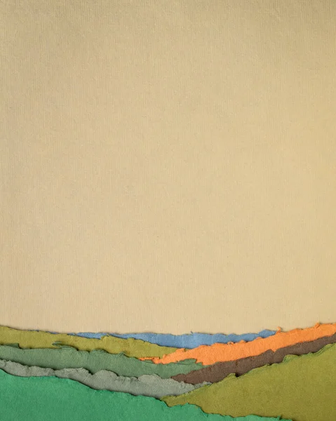 地球のパステルトーンの抽象的な紙の風景 手作りのラグペーパーのコレクション — ストック写真