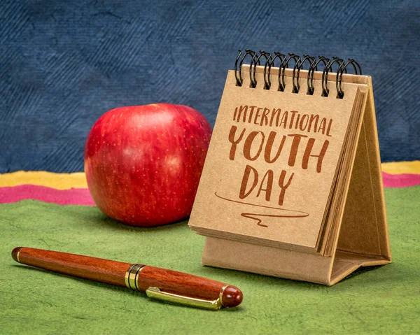 Международный День Молодежи Ежегодное Празднование Августа Назначенного Оон Дня Посвященного — стоковое фото