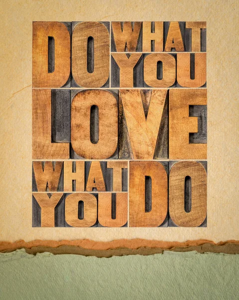 Csináld Amit Szeretsz Szeresd Amit Csinálsz Motivációs Szó Absztrakt Vintage — Stock Fotó