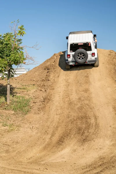 Loveland Usa Août 2023 Jeep Wrangler Rubicon Model Climbing Dusty — Photo