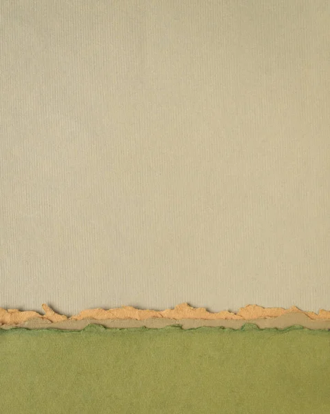 Abstract Papierlandschap Bruine Groene Pasteltinten Collectie Handgeschept Lompenpapier — Stockfoto