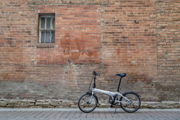 Fort Collins Eua Maio 2023 Uma Bicicleta Dobrável Popular Leve — Fotografia de Stock