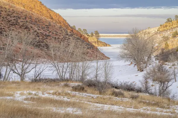 Paysage Hivernal Des Contreforts Colorado Horsetooth Mountain Open Space — Photo