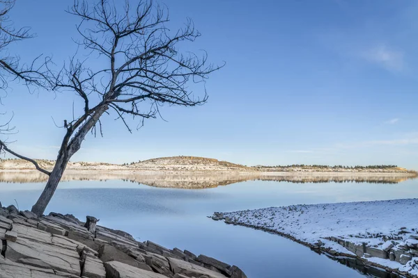 Carter Lake Nördlichen Colorado Winterlicher Landschaft — Stockfoto