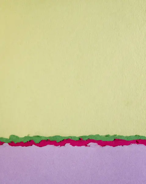 Abstract Papierlandschap Roze Groene Pasteltinten Collectie Handgeschept Lompenpapier — Stockfoto