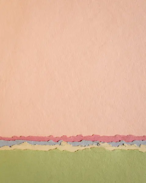 ピンクと緑のパステルトーンの抽象的な紙の風景 手作りのラグ紙のコレクション — ストック写真