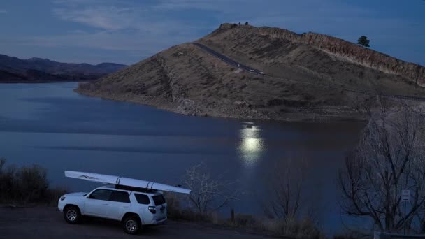 Fort Collins Usa Dezember 2023 Toyota 4Runner Suv Mit Ruderschale — Stockvideo
