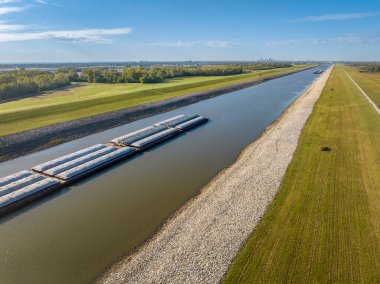MAVNA zinciri kayalar kanal St Louis - hava görünümünü yukarıda Mississippi Nehri'nin