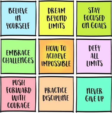 İmkansıza nasıl ulaşılır - ipuçları ve yönergelerle ilham verici notlar dizisi.